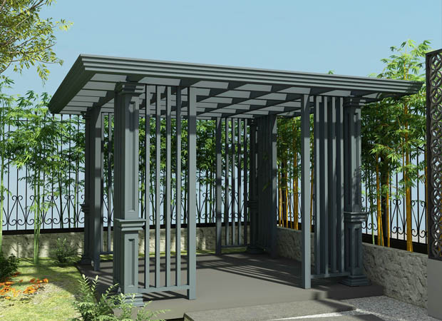 新中式涼亭廊架