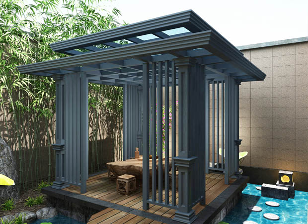 新中式涼亭廊架