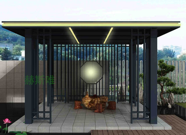 新中式涼亭 燈帶