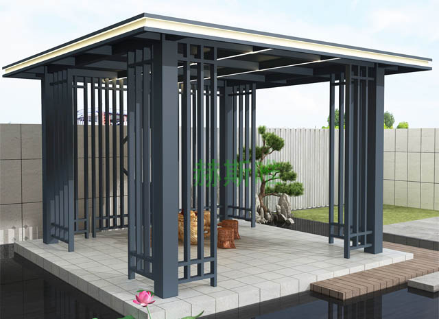 新中式涼亭 燈帶