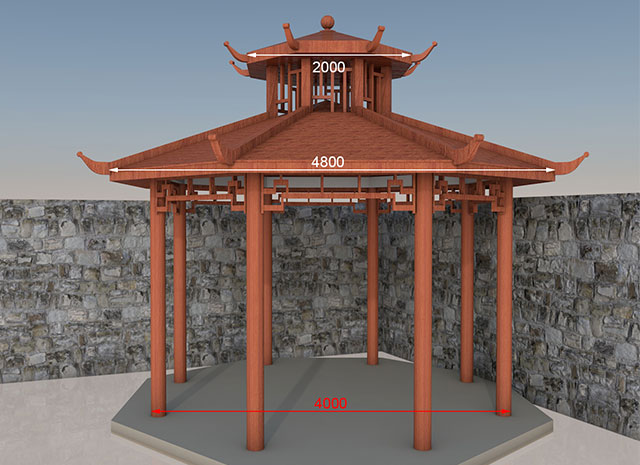 鋁合金涼亭仿古 庭院